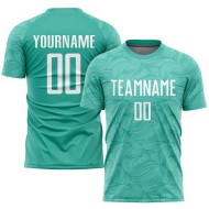 Maglia da calcio personalizzata con stampa a sublimazione Aqua White